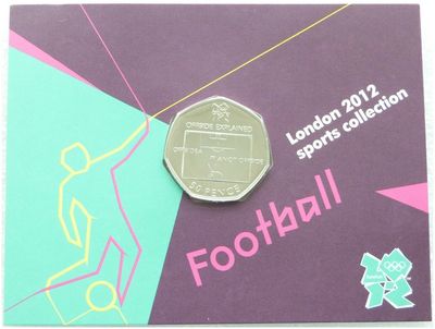 2011 London Olympic 2012 Sports Collection Football 50p Brilliant Uncirculated Coin Mint Card