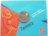 2011 London Olympic 2012 Sports Collection Tennis 50p Brilliant Uncirculated Coin Mint Card