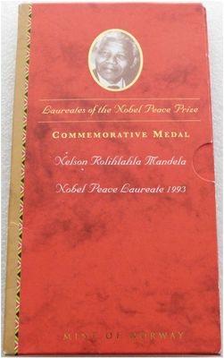 2011 Norway Nelson Rolihlahla Mandela Gold Proof 1/10oz Medal