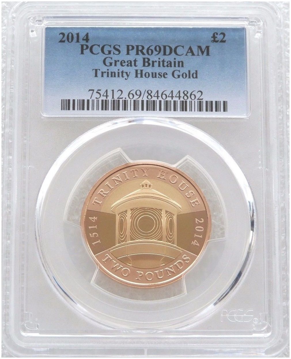 2014 Trinity House £2 Gold Proof Coin PCGS PR69 DCAM - Mintage 204