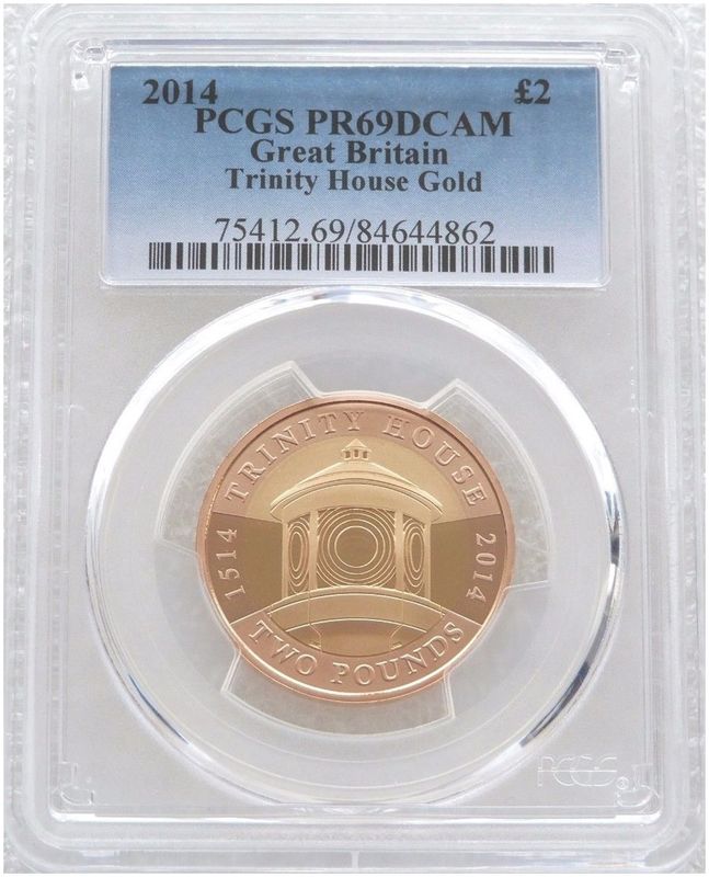 2014 Trinity House £2 Gold Proof Coin PCGS PR69 DCAM - Mintage 204