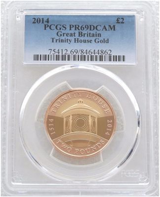 2014 Trinity House £2 Gold Proof Coin PCGS PR69 DCAM - Mintage 204