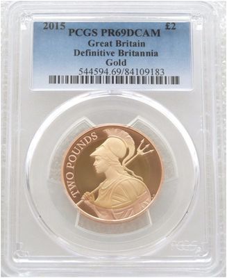 2015 Britannia Definitive £2 Gold Proof Coin PCGS PR69 DCAM