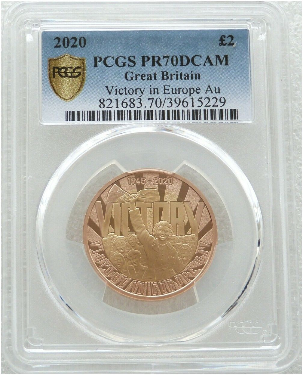 2020 VE-Day £2 Gold Proof Coin PCGS PR70 DCAM