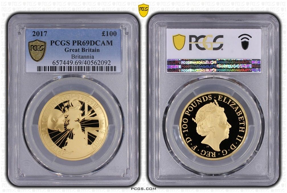 2017 Britannia £100 Gold Proof 1oz Coin PCGS PR69 DCAM