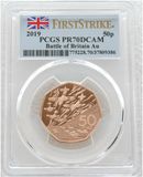 2019 D-Day Landings 50p Gold Proof Coin PCGS PR70 DCAM First Strike