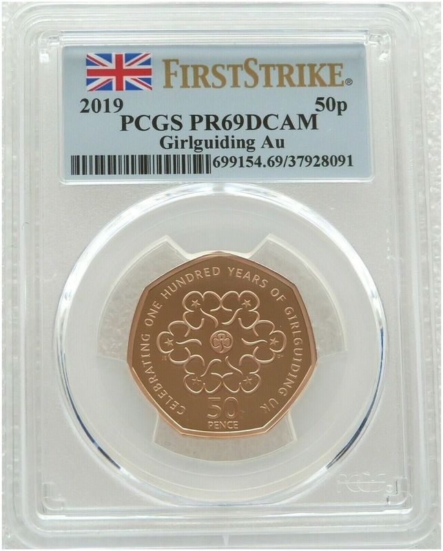 2019 Girlguiding 50p Gold Proof Coin PCGS PR69 DCAM First Strike