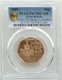 2009 Victoria Cross Award Piedfort 50p Gold Proof Coin PCGS PR70 DCAM - Mintage 40