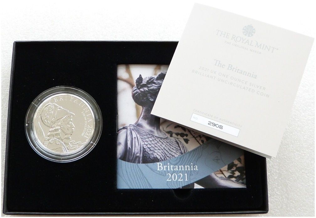 2021 Britannia £2 Silver 1oz Coin Box Coa