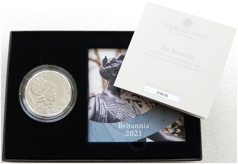 2021 Britannia £2 Silver 1oz Coin Box Coa
