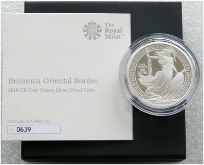2018 Britannia Oriental Border £2 Silver Proof 1oz Coin Box Coa