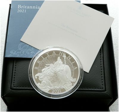 2021 Britannia £10 Silver Proof 5oz Coin Box Coa - Mintage 250