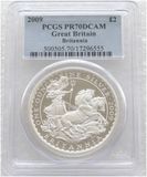 2009 Britannia £2 Silver Proof 1oz Coin PCGS PR70 DCAM