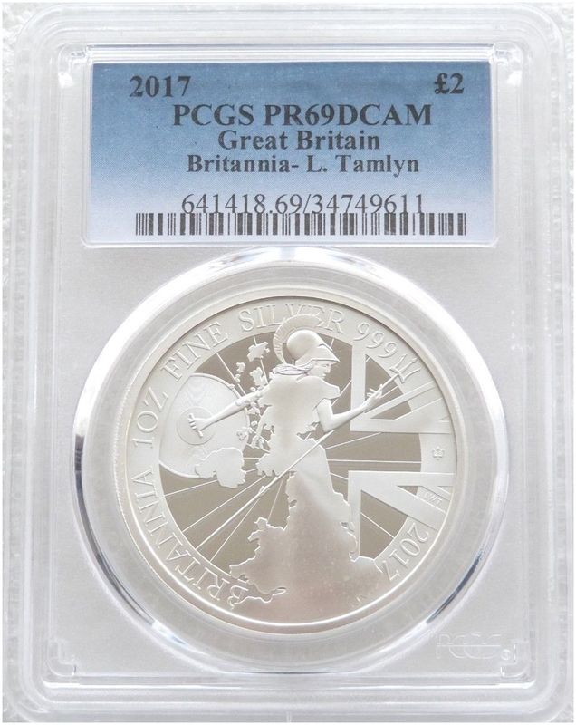 2017 Britannia £2 Silver Proof 1oz Coin PCGS PR69 DCAM