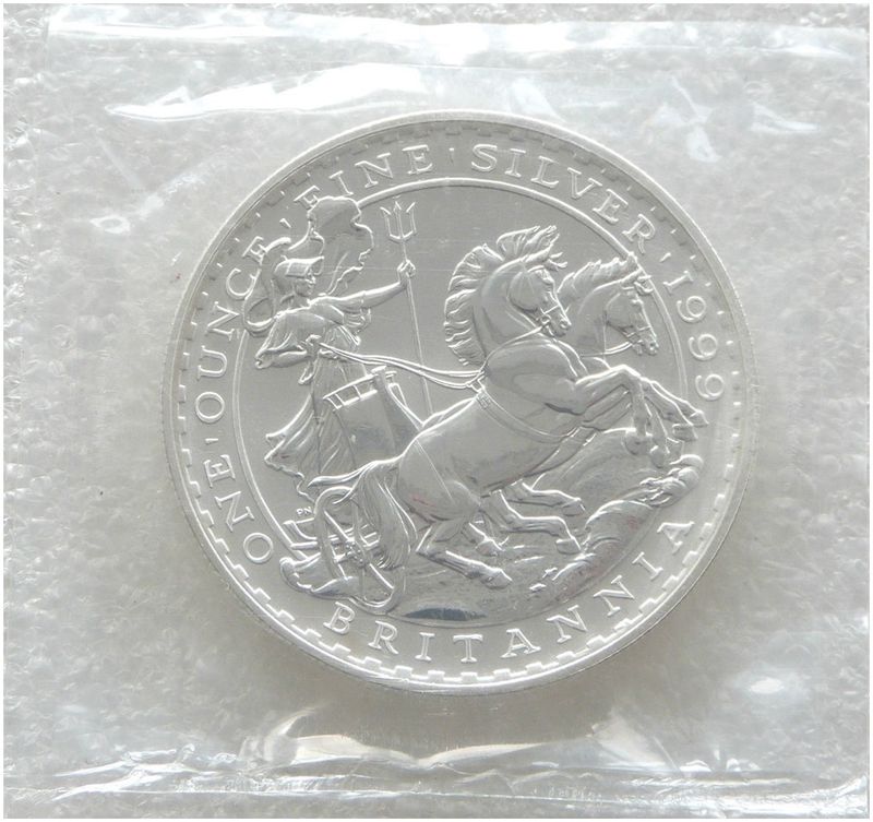 1999 Britannia £2 Silver Bullion 1oz Coin Mint Sealed