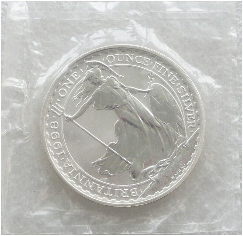 1998 Britannia £2 Silver Bullion 1oz Coin Sealed