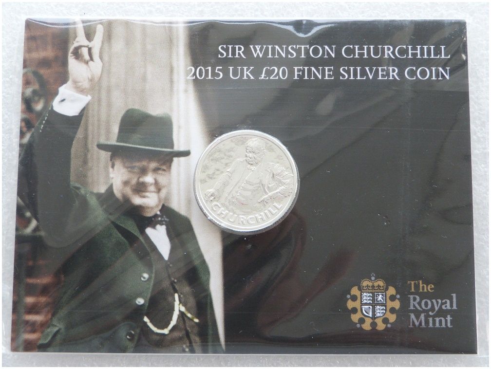 2015 Winston Churchill £20 Silver Coin Mint Pack Sealed