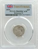 2019 Britannia £25 Platinum Proof 1/4oz Coin PCGS PR69 DCAM First Strike - Mintage 168