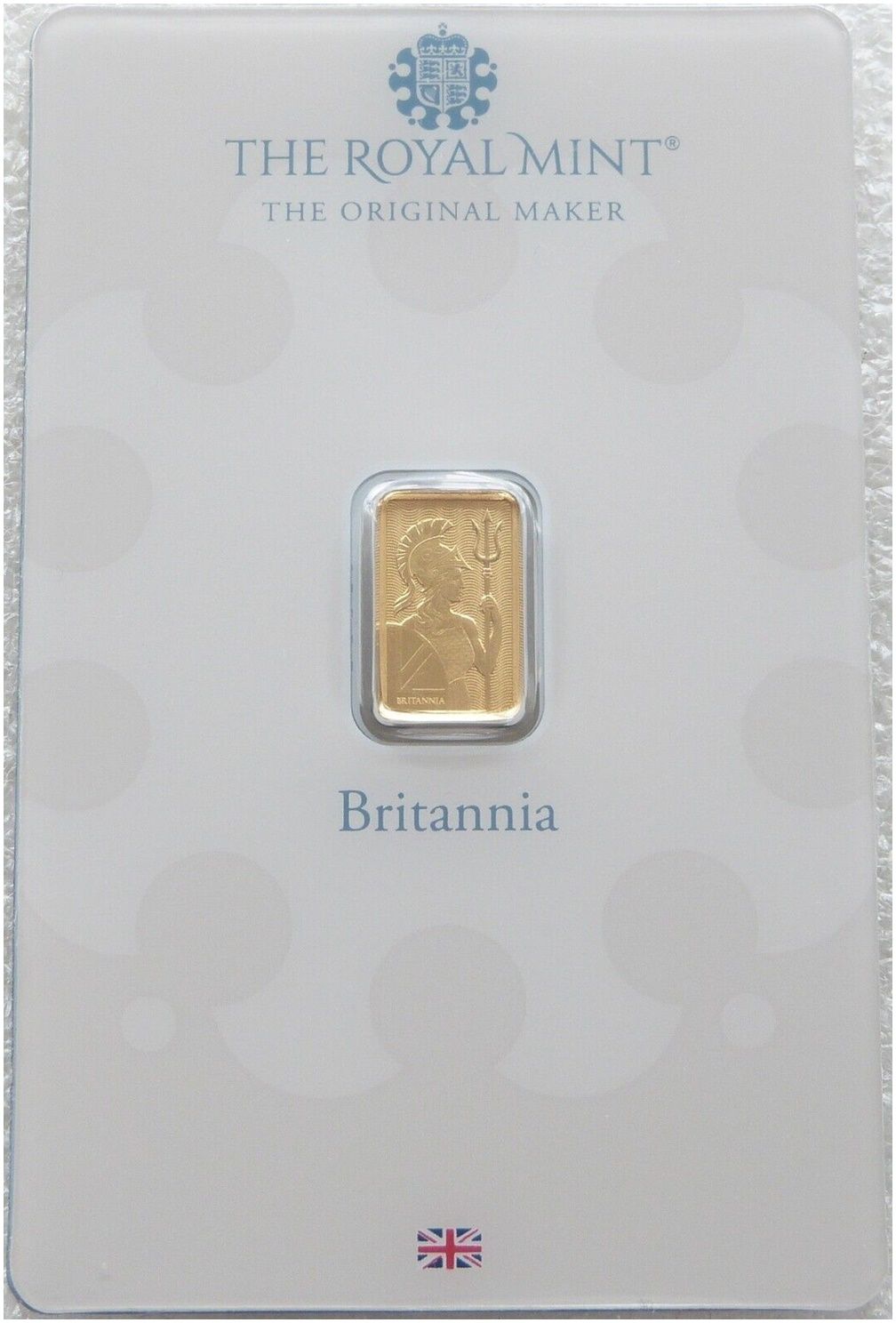 1 Gram Royal Mint Britannia Gold Bar Fine Gold 999.9% Bullion Bar Ingot Certified Sealed