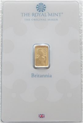 1 Gram Royal Mint Britannia Gold Bar Fine Gold 999.9% Bullion Bar Ingot Certified Sealed