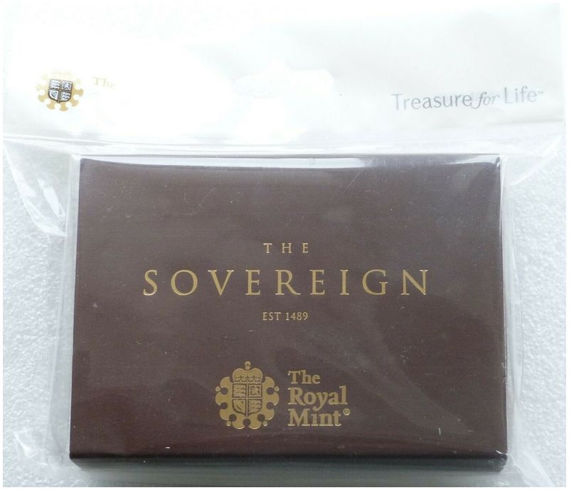 2019-I India Mint Mark Full Sovereign Gold Coin Mint Card Boxed Sealed