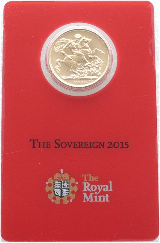 2015-I India Mint Mark Full Sovereign Gold Coin Mint Card