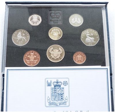 1986 Royal Mint Standard Proof 8 Coin Set Blue Case Coa
