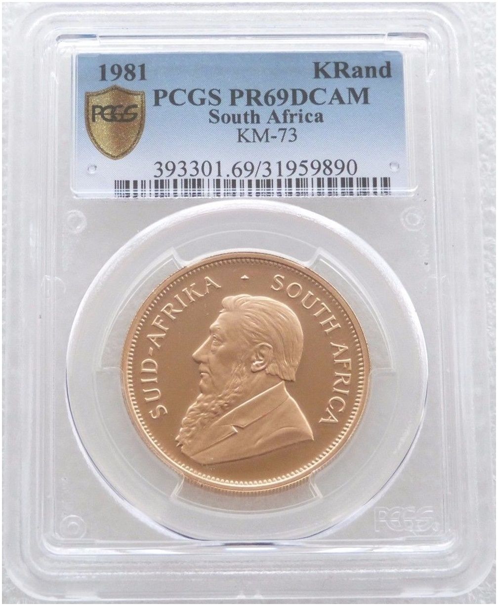 1981 South Africa Full Krugerrand Gold Proof 1oz Coin PCGS PR69 DCAM