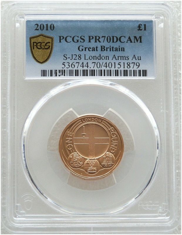 2010 Capital Cities of the UK London £1 Gold Proof Coin PCGS PR70 DCAM