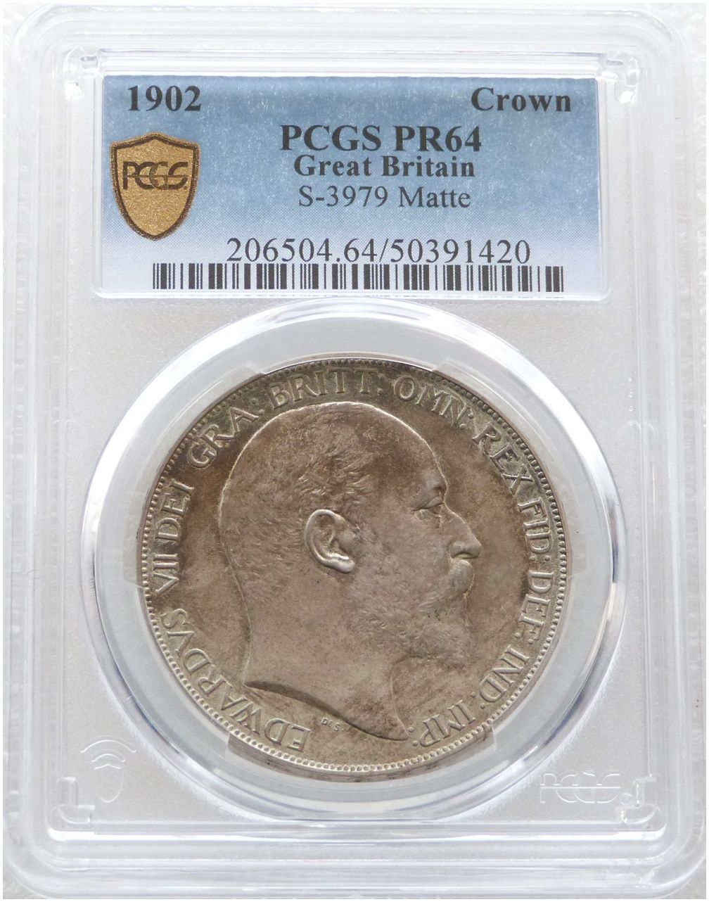 1902 Edward VII Coronation Crown Silver Matte Proof Coin PCGS PR64