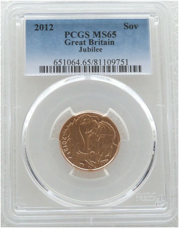 2012 Diamond Jubilee Full Sovereign Gold Coin PCGS MS65