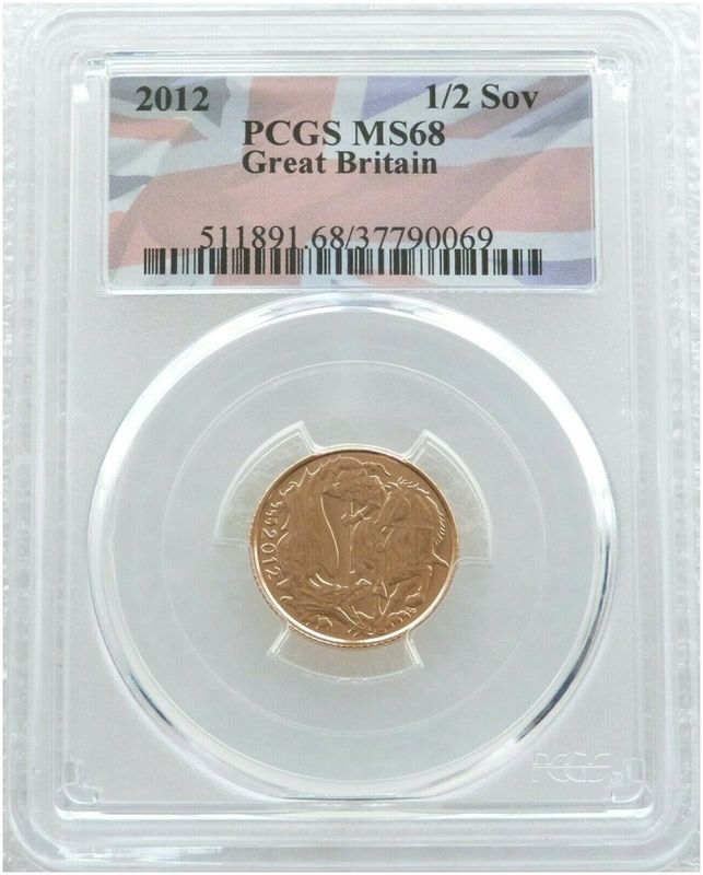 2012 Diamond Jubilee Half Sovereign Gold Coin PCGS MS68