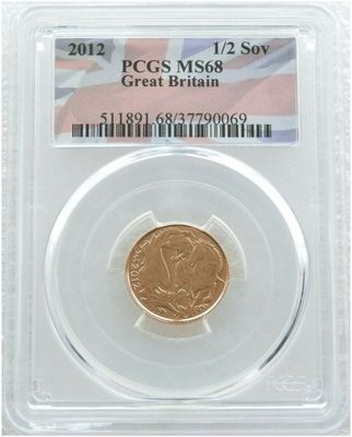 2012 Diamond Jubilee Half Sovereign Gold Coin PCGS MS68