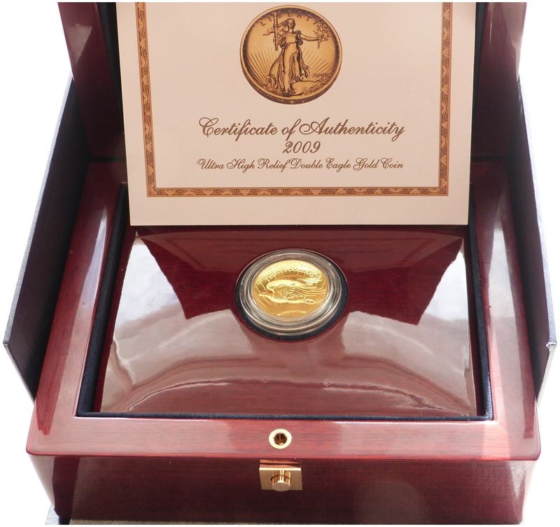 2009 American Saint Gaudens Ultra High Relief Double Eagle $20 Gold 1oz Coin Box Coa