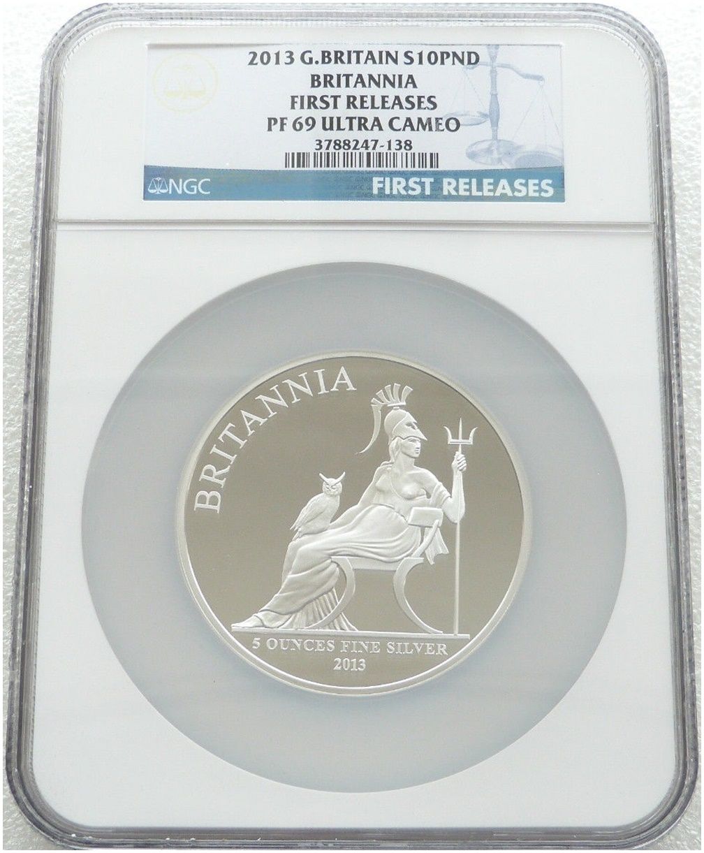 2013 Britannia £10 Silver Proof 5oz Coin NGC PF69 UC