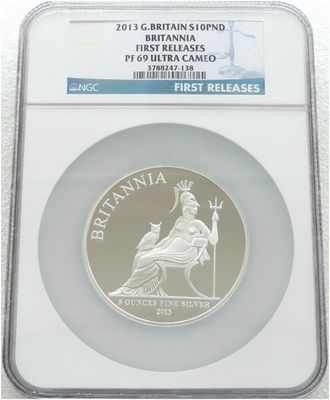 2013 Britannia £10 Silver Proof 5oz Coin NGC PF69 UC