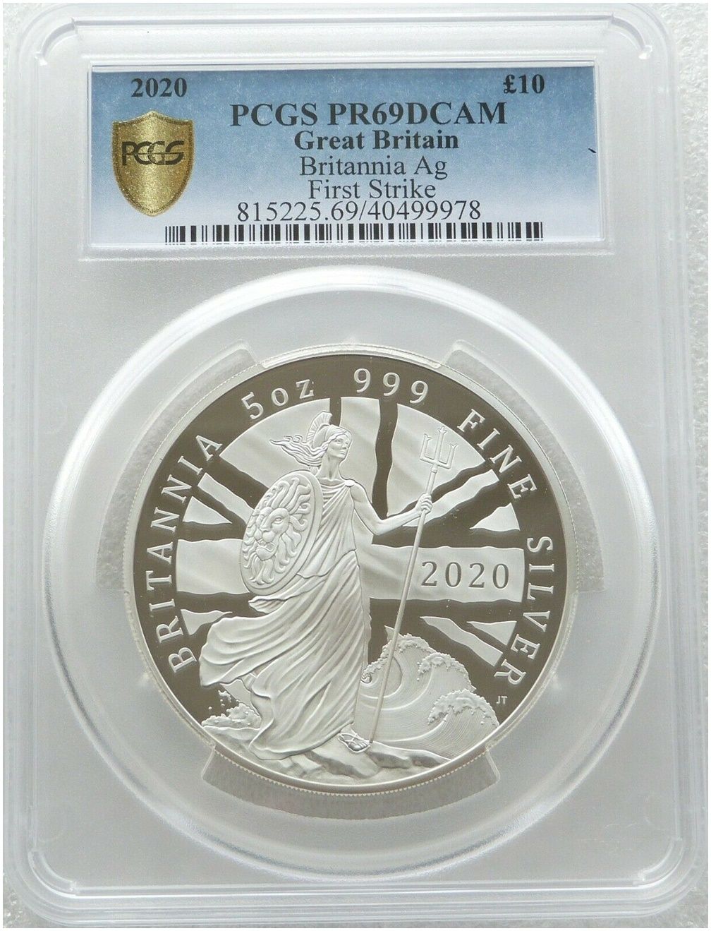 2020 Britannia £10 Silver Proof 5oz Coin PCGS PR69 DCAM First Strike - Mintage 250