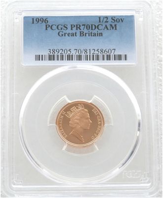 1996 St George and the Dragon Half Sovereign Gold Proof Coin PCGS PR70 DCAM