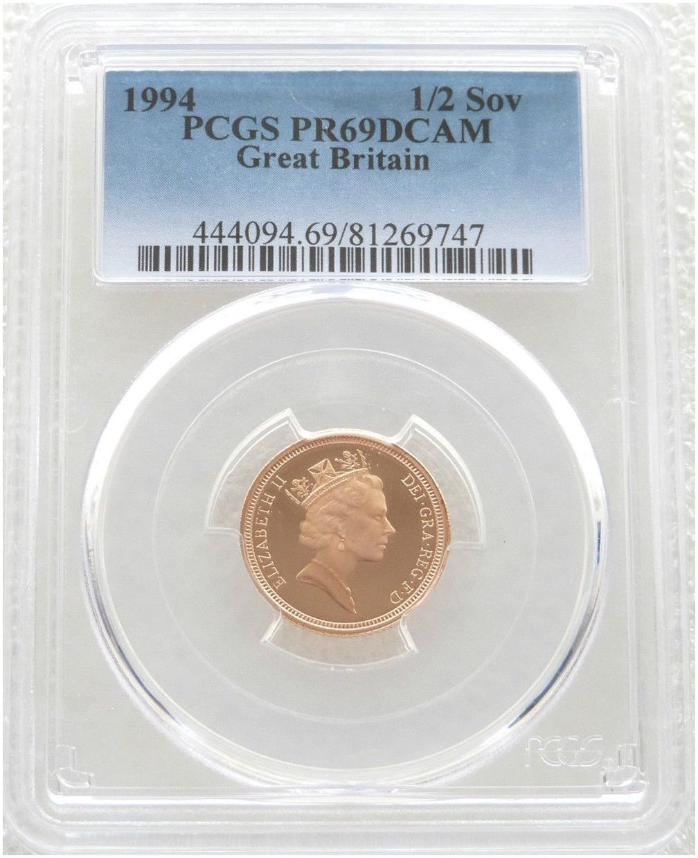 1994 St George and the Dragon Half Sovereign Gold Proof Coin PCGS PR69 DCAM