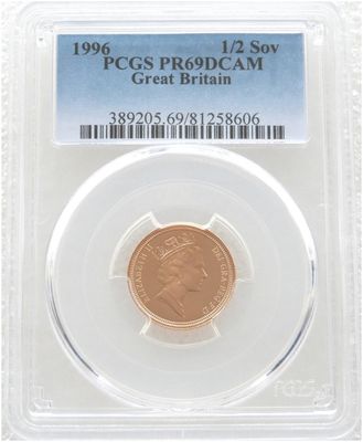 1996 St George and the Dragon Half Sovereign Gold Proof Coin PCGS PR69 DCAM