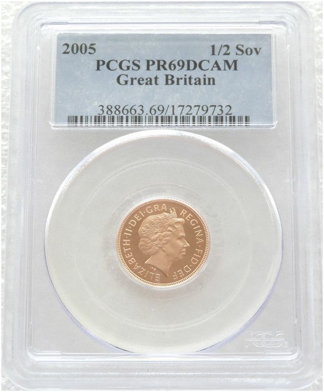 2005 St George and the Dragon Half Sovereign Gold Proof Coin PCGS PR69 DCAM - Timothy Noad