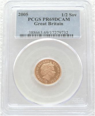 2005 St George and the Dragon Half Sovereign Gold Proof Coin PCGS PR69 DCAM - Timothy Noad