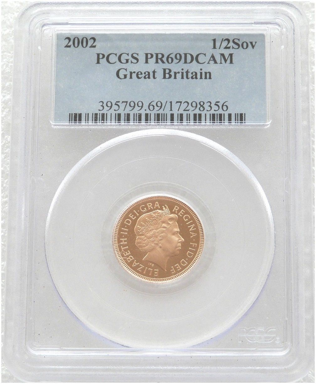 2002 Golden Jubilee Half Sovereign Gold Proof Coin PCGS PR69 DCAM