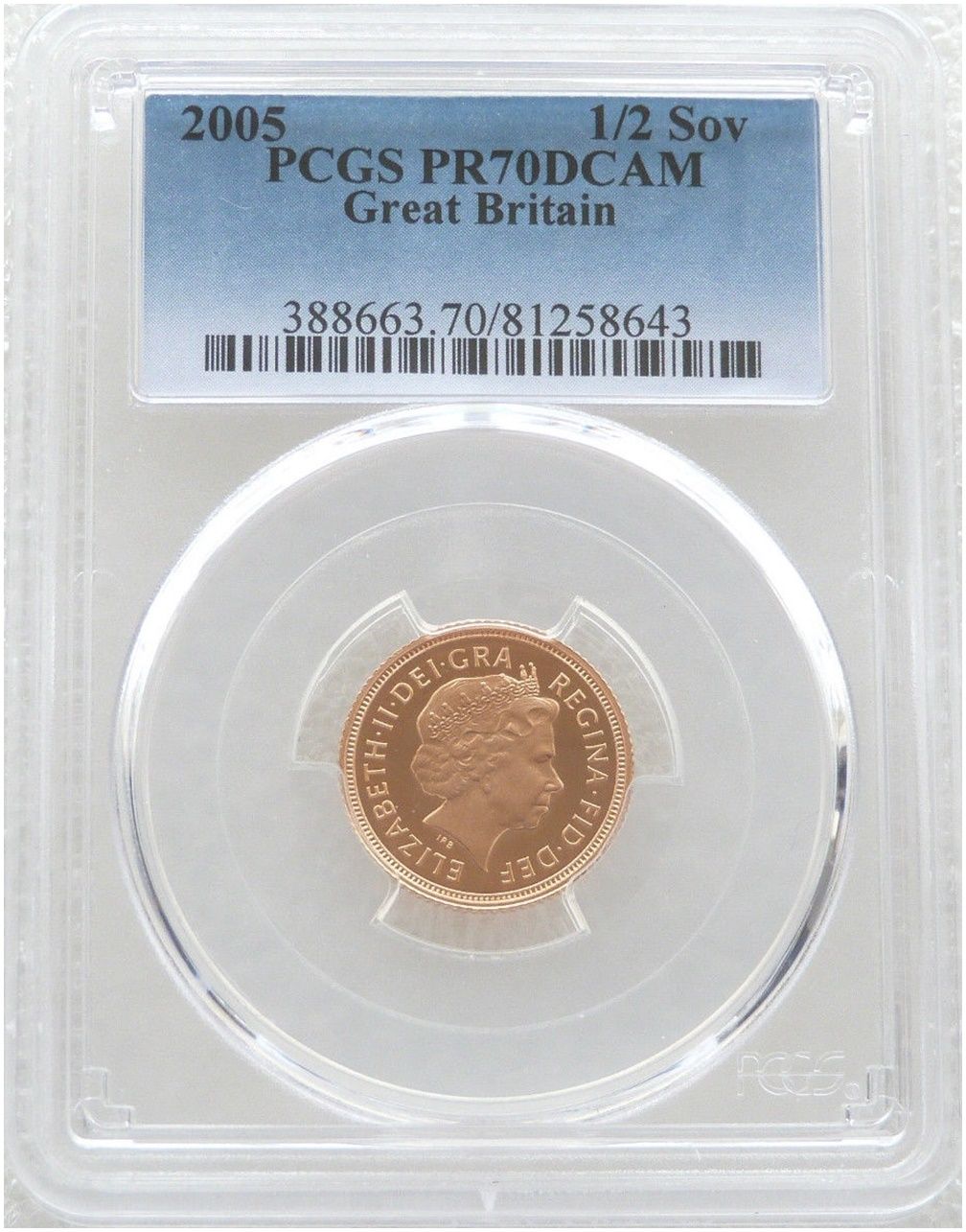 2005 St George and the Dragon Half Sovereign Gold Proof Coin PCGS PR70 DCAM - Timothy Noad