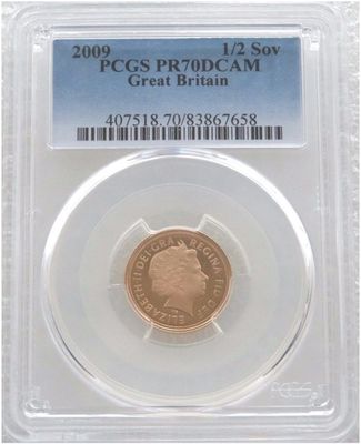 2009 St George and the Dragon Half Sovereign Gold Proof Coin PCGS PR70 DCAM