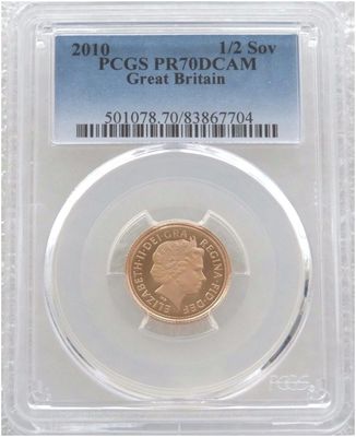 2010 St George and the Dragon Half Sovereign Gold Proof Coin PCGS PR70 DCAM