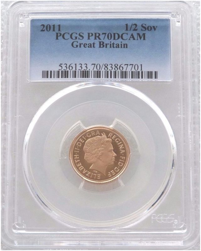 2011 St George and the Dragon Half Sovereign Gold Proof Coin PCGS PR70 DCAM