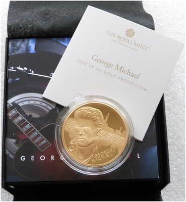 2024 Music Legends George Michael £200 Gold Proof 2oz Coin Box Coa - Mintage 25