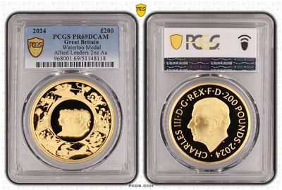 2024 Great Engravers Pistrucci Waterloo Medal £200 Gold