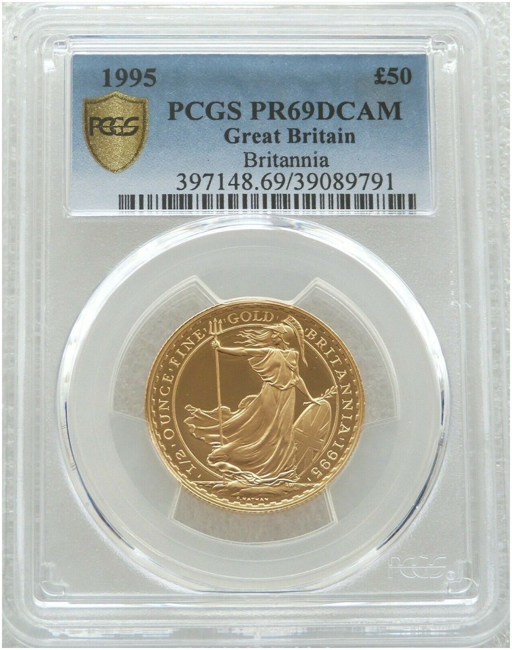 1995 Britannia £50 Gold Proof 1/2oz Coin PCGS PR69 DCAM - Mintage 500